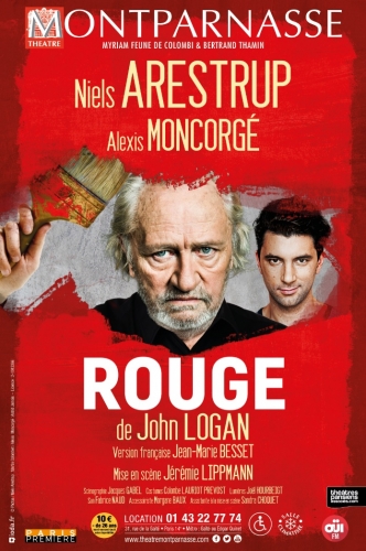 rouge,théâtre montparnasse,niels arestrup,alexis moncorgé,john logan,jean-marie besset,jérémie lippmann