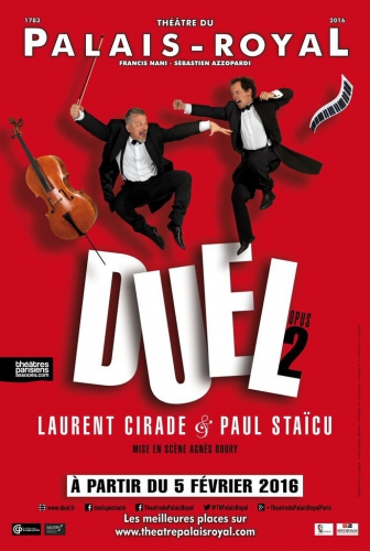 laurent cirade,paul staicu,théâtre du palais-royal,duel,duel opus 2,violoncelle,piano,spokojny consulting,agnès boury