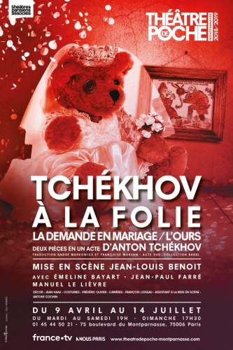 théâtre,Tchekhov à la folie,poche-montparnasse,jean haas,jean-paul benoît,jean-paul farré,manuel le lièvre,émelyne bayart, 